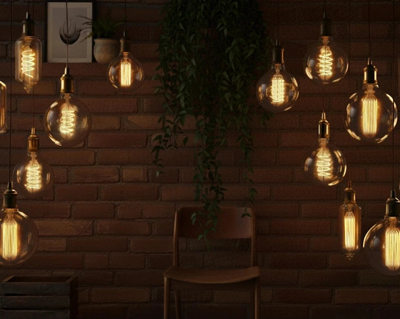 Lampade LED decorative stile Vintage Vetro Ambra per un'atmosfera calda e famigliare