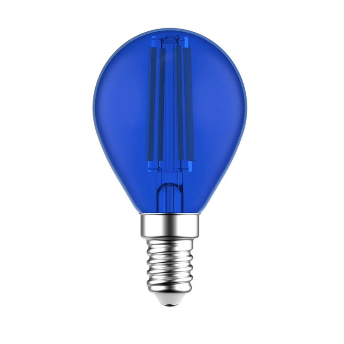 Blue - Lampadina LED decorativa colorata blu, attacco E14, 4,5W