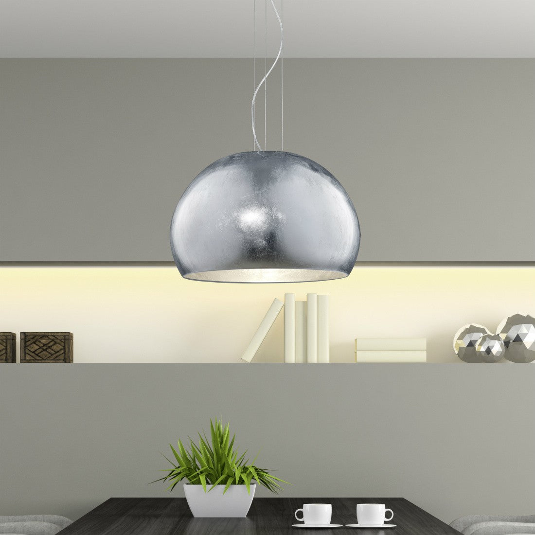 SQUARE Lampadario Cucina Vetro wenghe Design Moderno AnteaLuce