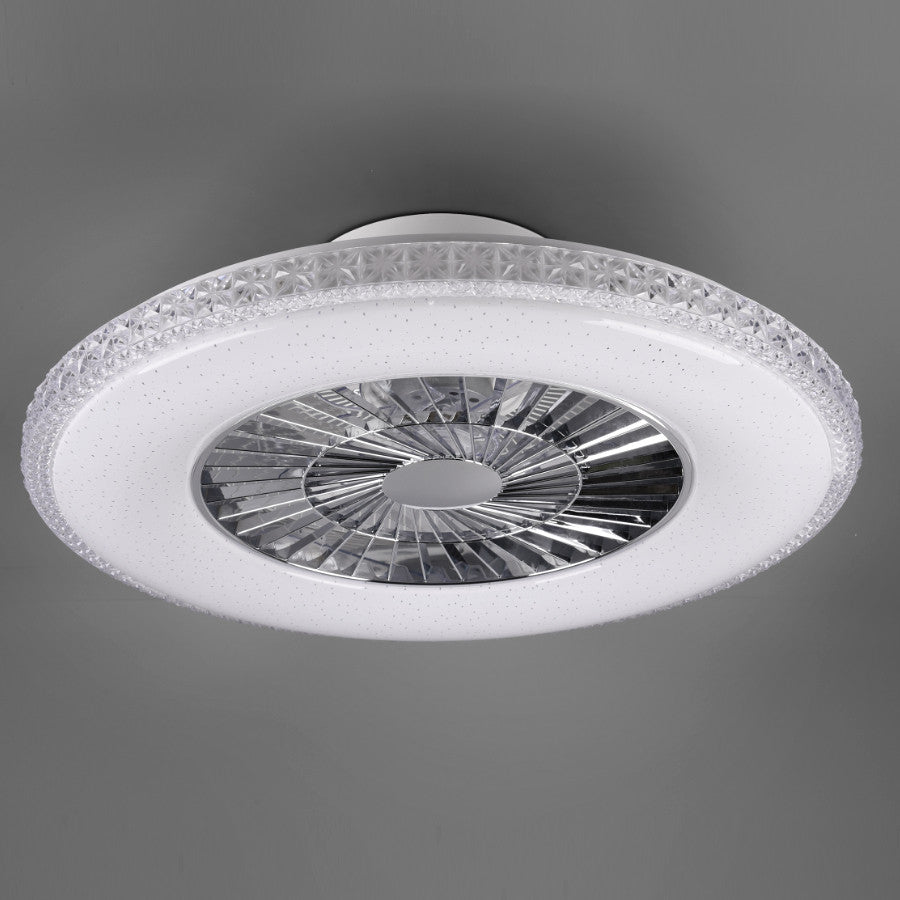 Plafoniera LED 40W Ø 60 cm  Ventilatore da soffitto 3 velocità