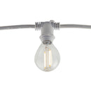 catena di luci per esterno con cavo bianco in gomma e spina schuko