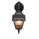 Applique nera IP44 in alluminio classica da esterno