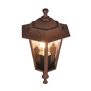 Applique classica ruggine IP44 in alluminio per esterni