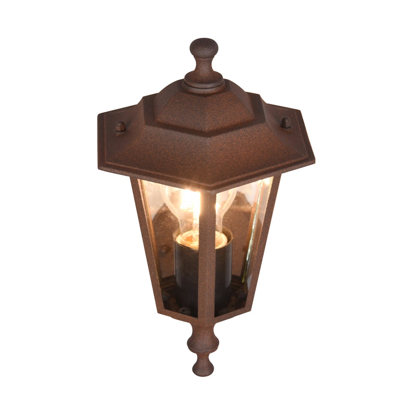 Applique classica ruggine IP44 in alluminio per esterni