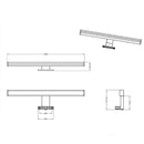 Lampada per specchio da bagno LED 7,5W luce calda 3000K

