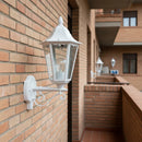 lanterna da parete verso l'alto per facciata ingresso portico e veranda con attacco e27
