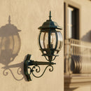 Lanterna IP44 Stile Classico con Vetri Curvi Ideale per Giardino e Balcone
