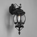 applique da esterno IP44 a lanterna nera tonda serie elvo