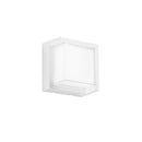 applique da esterno led block bianca quadrata 16x16 15w 1800 lumen cct 3000 4200 6500k ip44 angolo 100 gradi