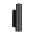 applique da esterno yamuna doppia luce cilindrica mini gu10 ip65 antracite