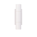 lampada da parete esterna in alluminio pressofuso bianco con vetro trasparente e doppio attacco mini gu10