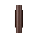 lampada da parete esterna in alluminio pressofuso color ruggine con vetro trasparente e doppio attacco mini gu10