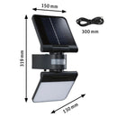 applique da esterno led lesla con sensore e pannello solare ip65 antracite 3000k 