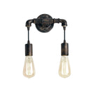 lampada da parete vintage industriale con due attacchi e27 lampadine non incluse
