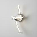 applique da parete kiley acciaio satinato con led integrato 12w 800 lumen 4000k