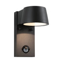 applique da esterno capea con sensore in alluminio antracite led ip44 3000k
