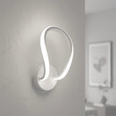 applique led moderna forever bianca 8w altezza 17 cm design curvo