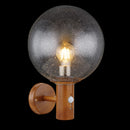 Lampada da giardino moderna effetto legno con sensore PIR di movimento