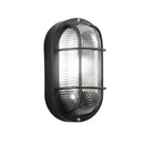 applique ovale con struttura in termoplastica diffusore in vetro e attacco e27