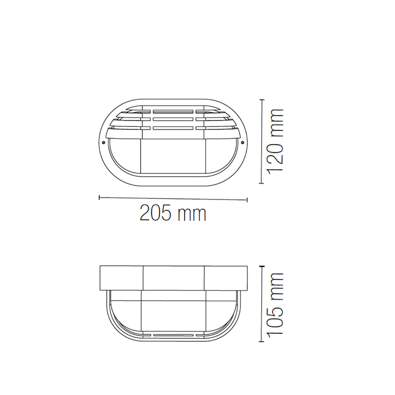 Lampada da parete bianco L 60 x H 100 x P 130 mm Lampada da parete bianco L 60 x H 100 x P 130 mm