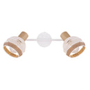 plafoniera a due faretti installabile a parete o soffitto ip20
