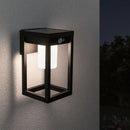 applique solare da esterno marisol con sensore nero led ip44 3000k