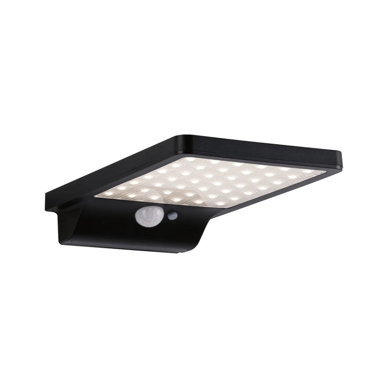 applique solare da esterno solveig con sensore nero led ip44 3000k