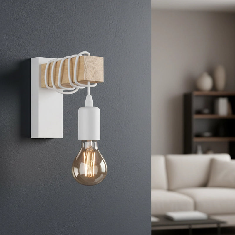 lampada da parete per interni luminosi accoglienti con stile nordico caldo e contemporaneo