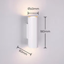 Applique tubolare bianca IP20 con attacco GU10 e altezza 18 cm per ambienti moderni e minimal