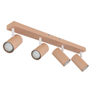 Barra con 4 faretti orientabili Robby rosa con spot tubolari moderni per illuminare ambienti grandi