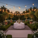 catenaria luminosa bianca ip44 giuntabile con 10 portalampade e14