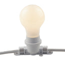 catena di luci per esterno con cavo bianco in gomma e spina schuko