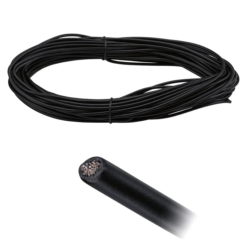 Cavo Isolato per Tesata 12V 20 Metri Ø 2,5 mm Bianco Nero Trasparente