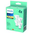 Confezione 4 lampadine LED GU10 Philips 4,7W luce calda 2700K