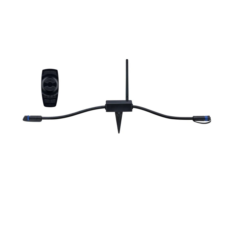 Controller wireless Plug Shine 24V IP68 nero con telecomando per illuminazione da esterno
