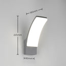 Applique LED da Esterno Moderna Arcus 12W 4000K Antracite Design Curvo