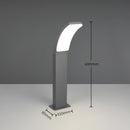 Lampioncino da giardino Arcus da 60 cm con luce LED 1650 lumen IP44 e diffusore bianco curvo