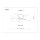 ventilatore soffitto con luce per piccoli uffici e hospitality design elegante controllo remoto e illuminazione regolabile