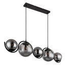 Porry 15869-5H | Lampada a Sospensione | Lampadario Moderno Nero | Globo Lighting
