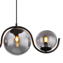 Porry 15869-5H | Lampada a Sospensione | Vetri Fume | Globo Lighting