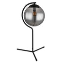 Lampada moderna Porry base in metallo nero satinato attacco E14