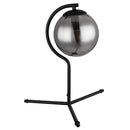 Lampada moderna Porry base in metallo nero satinato e attacco E14
