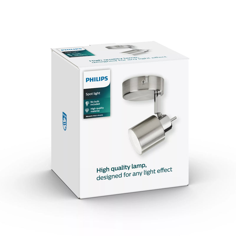 Spot cromato Philips con attacco GU10 e testa ruotabile