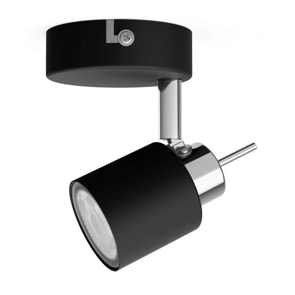 Spot nero cromato Philips con attacco GU10 e faretto orientabile 