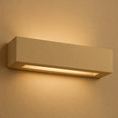 lampada da parete larga 45 cm verniciabile in gesso con due attacchi E14