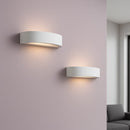 applique grande da parete in gesso curvo con diffusione luminosa bidirezionale