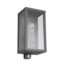 Applique Garonne antracite con sensore PIR IP44 per esterni