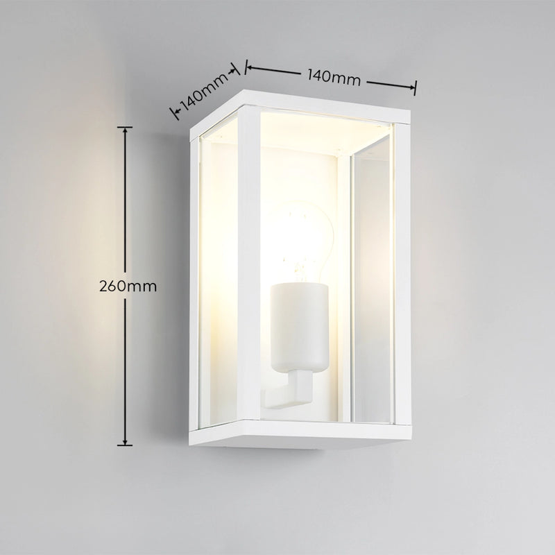 Lampada da Esterno a Parete Garonne 1 Luce IP44 in Alluminio Bianco o Zincato