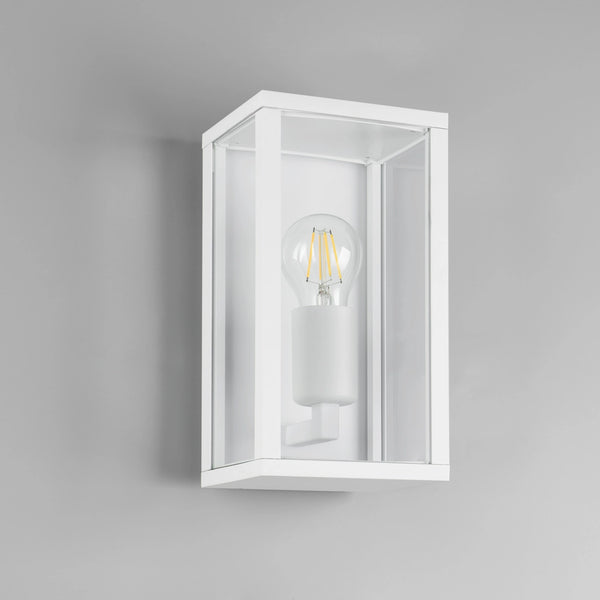 Lampada da Esterno a Parete Garonne 1 Luce IP44 in Alluminio Bianco o Zincato