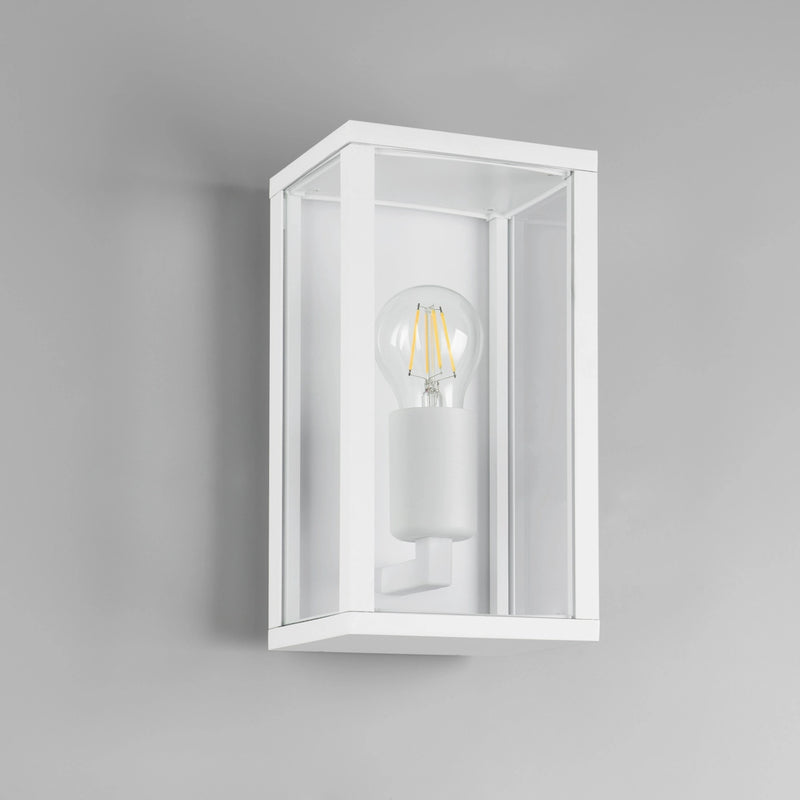 Lampada da Esterno a Parete Garonne 1 Luce IP44 in Alluminio Bianco o Zincato